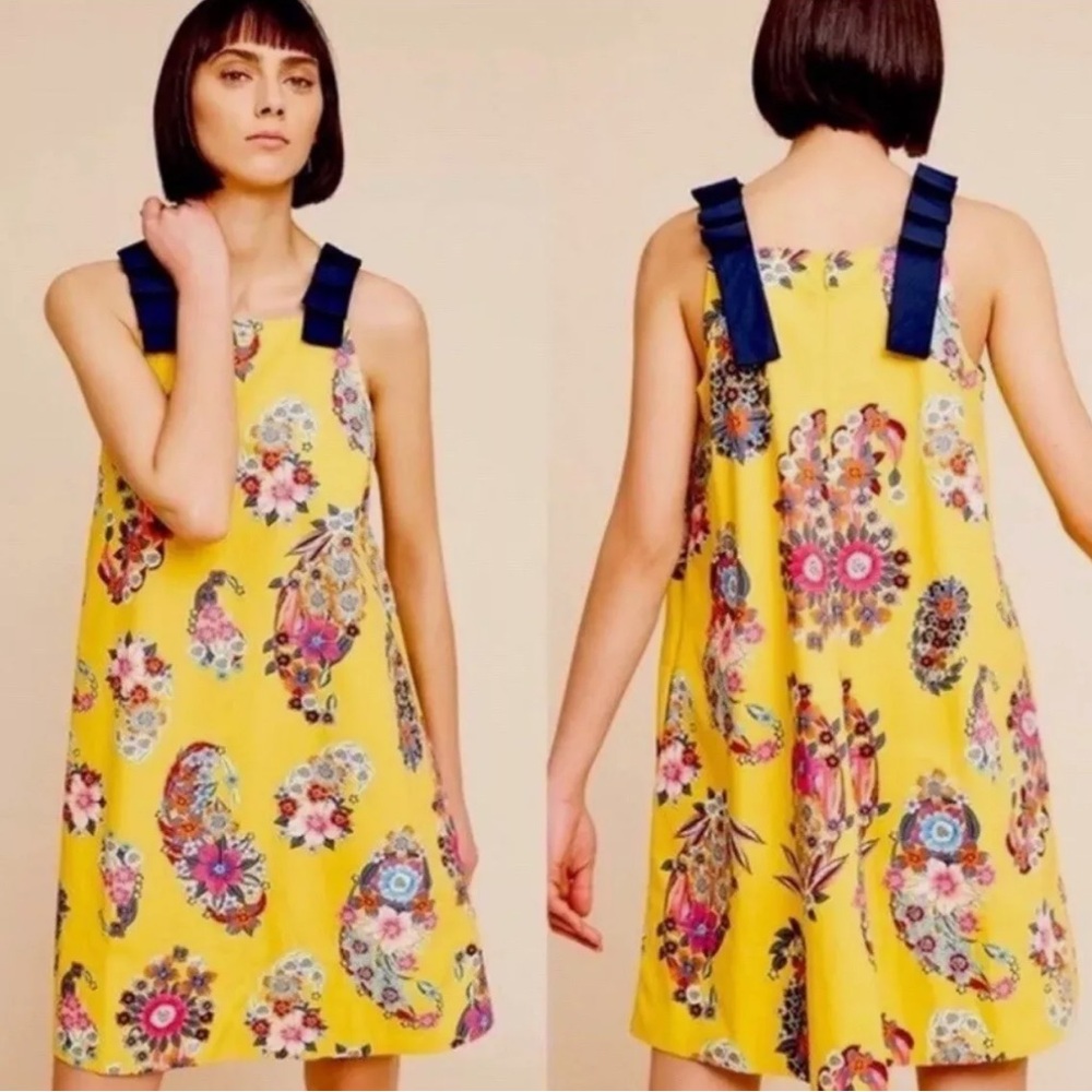 Maeve Yellow Floral Mini Dress